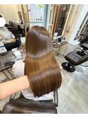 赤坂*ブリーチなし明るめ赤み消しオリーブカラー