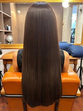 アトリエ ミム 二子玉川店(atelier mim) 髪質改善トリートメント　グレージュ　艶髪ロング　縮毛矯正