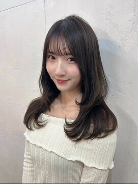 ファルベ(Farbe) くびれ アプリコットオレンジ 夏のヘアアレンジハイライトカラー