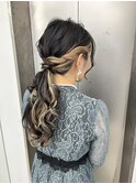long  hair arrange