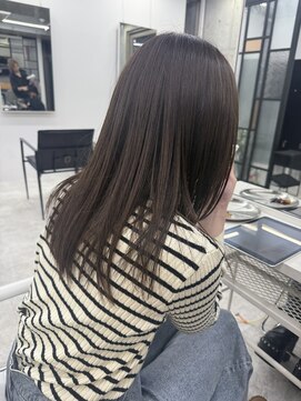 ディジョン(Dijon) 韓国顔まわりレイヤーカットグレージュオリーブベージュブラウン