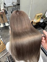 ファビ 渋谷(Fab)&nbsp;くびれヘア/暗めカラー/アプリコットオレンジ/縮毛矯正