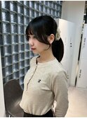 梅田/着物ヘア/大人ガーリー/ダークアッシュ/似合わせカット