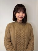 ミルクティーブロンド/ダークブルー/デジタルパーマ