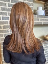 トップヘアーラウンジ 知立(TOP HAIR Lounge)&nbsp;知立白髪ぼかしハイライトアプリコットブラウンミディアム40代