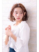 ソア 武蔵小杉(SOAR) 大人かわいい無造作カールとデザインカラー小顔ボブディ