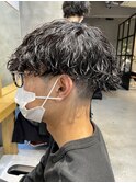 刈り上げマッシュ/波巻きパーマ/ツイストスパイラルパーマ