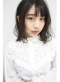 tuuli☆30代40代ペールベージュ切りっぱなしボブ 232