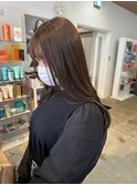 透明感◎オリーブベージュの美髪ロング