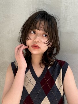 ロンドエニカ 大宮(Lond enika) 前髪パーマアッシュカラーレイヤーロンググレーベージュ[大宮]