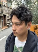 ツイストスパイラル/メンズ/短髪／パーマ