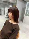 レッドブラウン/艶感