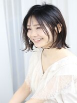 モカヘアー(mocha hair)&nbsp;レイヤーボブ/ナチュラルグラデーションカラー/シースルーバング