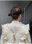 bibito ヘアセット ヘアアレンジ リボン フィンガーウェーブ