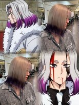 ヘアーアンドメイク ビス(HAIR&MAKE bis)&nbsp;ブリーチ2回/ホワイトブロンド×ラベンダーカラー【山崎ほのか】