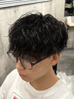 ビカムメンズヘアー 栄店(become men's hair)&nbsp;緩め質感の波巻きパーマ