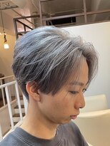 スタジオフォーエイチ(STUDIO 4H)&nbsp;シルバーカラー/メンズハイトーンカラー/センターパート