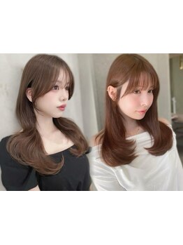 前髪と顔周りのレイヤーカットで360°どこから見ても小顔を叶える◎ばっさりカットなしで印象的に！[柏]