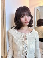 フェブミエル(fev miel) Bob layer × ちょっぴりviolet brown