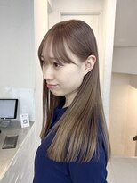 ミーム 原宿 表参道(meme)&nbsp;山出おすすめ◎ブリーチ1回で叶える艶々ミルクティーベージュ