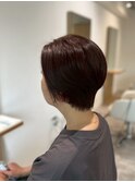 大人可愛い◎似合わせカットイメチェンチェリーブラウン