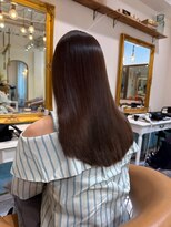 ロンドアベニール 北千住(Lond avenir)&nbsp;ブリーチなしチェリーブラウン髪質改善縮毛矯正酸性ストレート