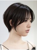 表参道髪質改善カラーウルフショートボブアッシュグレージュ40代