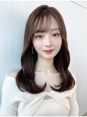 30代40代に人気後れ毛がかわいいくびれヘアシャギーレイヤー