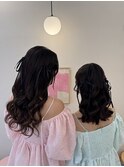 お揃いヘア★ハーフツイン