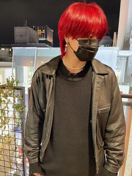 ジーナ 天神(Zina) マッシュウルフ/red color