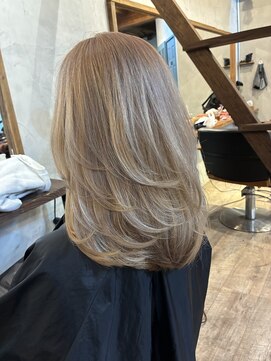 マスカリ(muscali) 【原田】ハイトーン 2ブリーチ ホワイトベージュ