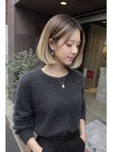 柔らか透明感ミルクティーボブ×大人ナチュラル