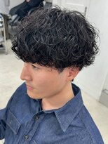 フィフス 大分(fifth)&nbsp;大分波巻きスパイラルパーマメンズカットラウンドマッシュつよめ