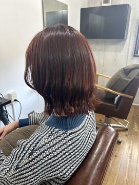 ヘアサロン レゴリス(hair salon REGOLITH) レッドブラウン×くびれボブ