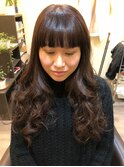 ワンレンヘアー