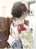 シニヨン浴衣アレンジ【浴衣ヘアアレンジ　立川/立川南口】