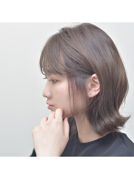 ドルセ(Dulce) 【Dulce】ぷつんっと外はねボブ×フォギーベージュ×前髪