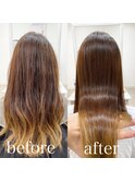 ブリーチ毛美髪改善ストレート