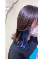 ティグルフォーヘア(TIGRE for hair) インナー×ブルー☆ハイトーンカラー