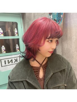 インク 渋谷(INK.) ウルフカット×エンドカラー