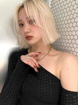 サイン 渋谷(SIGN)&nbsp;レイヤーカットインナーカラーイヤリングカラ一色落ち綺麗表参道