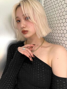 サイン 渋谷(SIGN) レイヤーカットインナーカラーイヤリングカラ一色落ち綺麗表参道