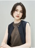 20代30代40代愛されボブ前髪なし大人可愛い前下がりボブ