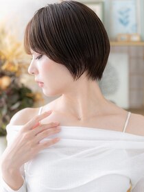 カバーヘア ブリス 戸田公園西口店(COVER HAIR bliss)&nbsp;大人バレイヤージュ前下がり丸みショートa戸田公園20代30代40代