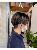 刈り上げハンサムショート/ハイライト/バレイヤージュ