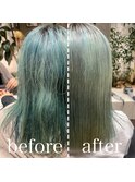 ブリーチ毛/酸性ストレート/髪質改善