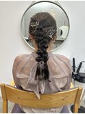 ボブ　お呼ばれヘア　タイトアレンジ　薬院
