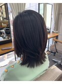 スタイリング苦手＆朝楽ちんヘアは馴染ませミディアムレイヤー
