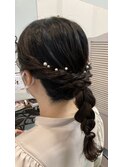 編みおろしヘアー