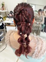 サロンナビ(Salon Navi)&nbsp;編みおろしポニー/結婚式ヘアセット/お呼ばれヘアセット